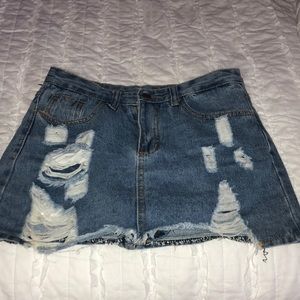 Denim skort